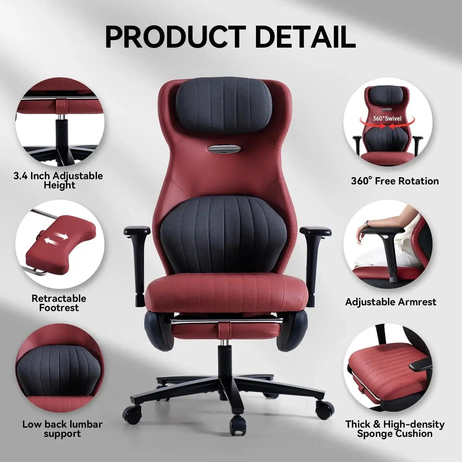 EMIAH GT100 Ergonomic Gaming Chair with Lumbar Support - EMIAH Store