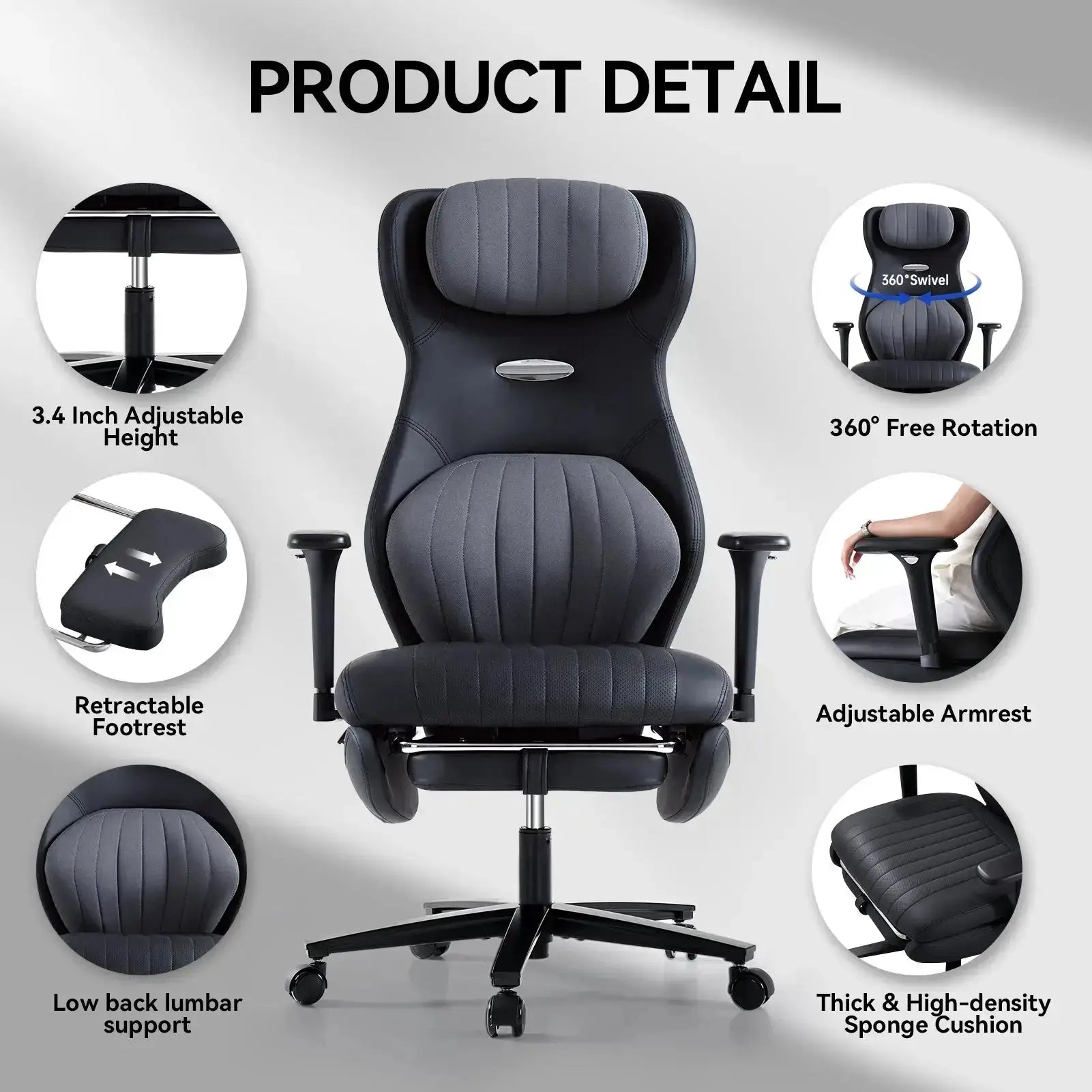 EMIAH GT100 Ergonomic Gaming Chair with Lumbar Support - EMIAH Store