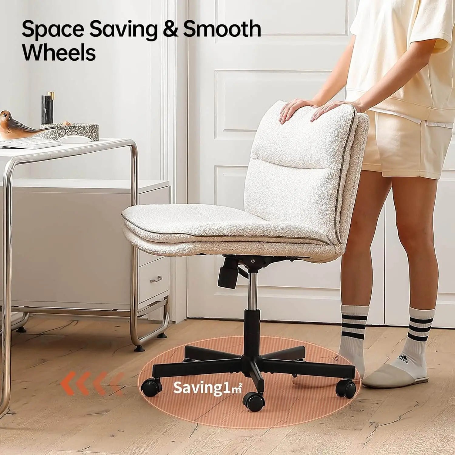 EMIAH 738 Armless Office Desk Chair EMIAH