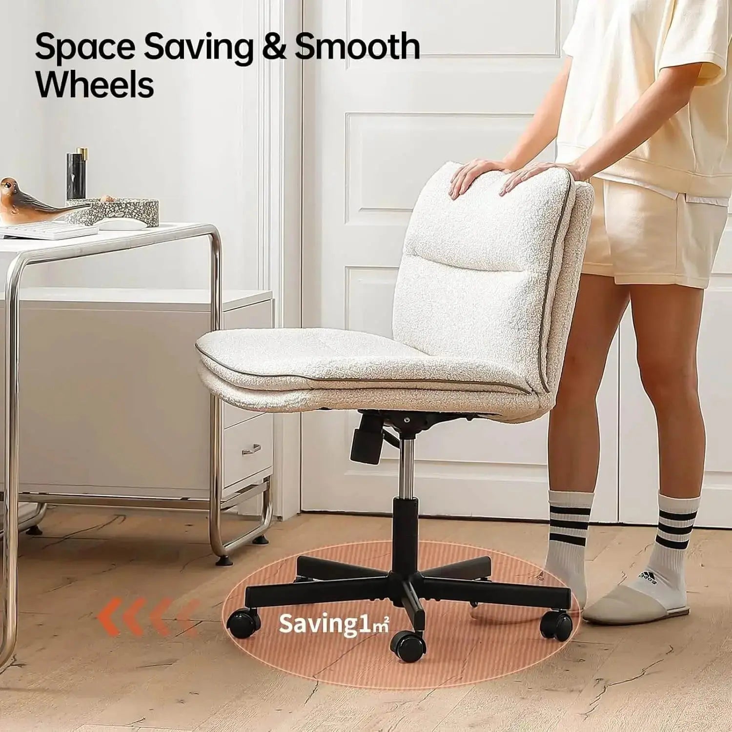 EMIAH 738 Armless Office Desk Chair EMIAH