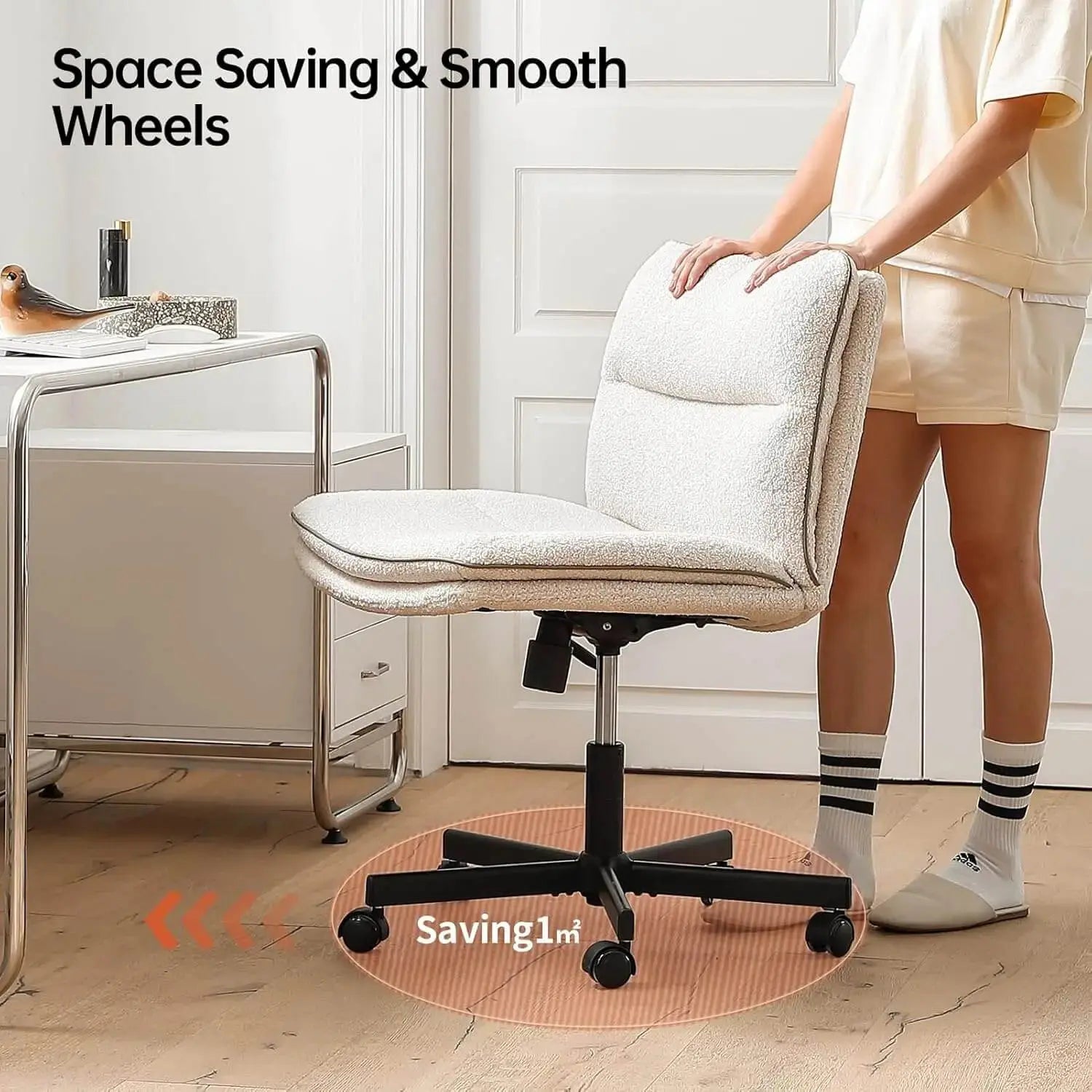 EMIAH 738 Armless Office Desk Chair EMIAH