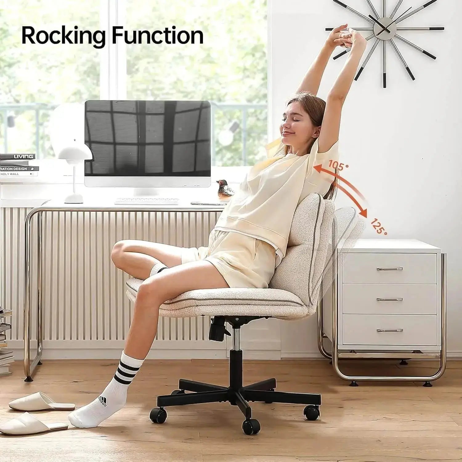 EMIAH 738 Armless Office Desk Chair EMIAH