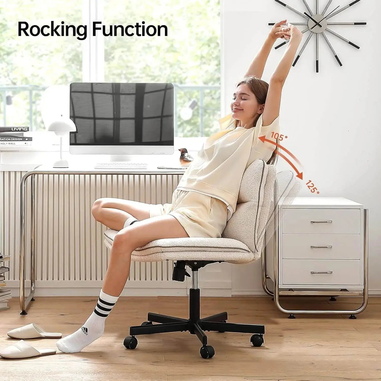 EMIAH 738 Armless Office Desk Chair EMIAH