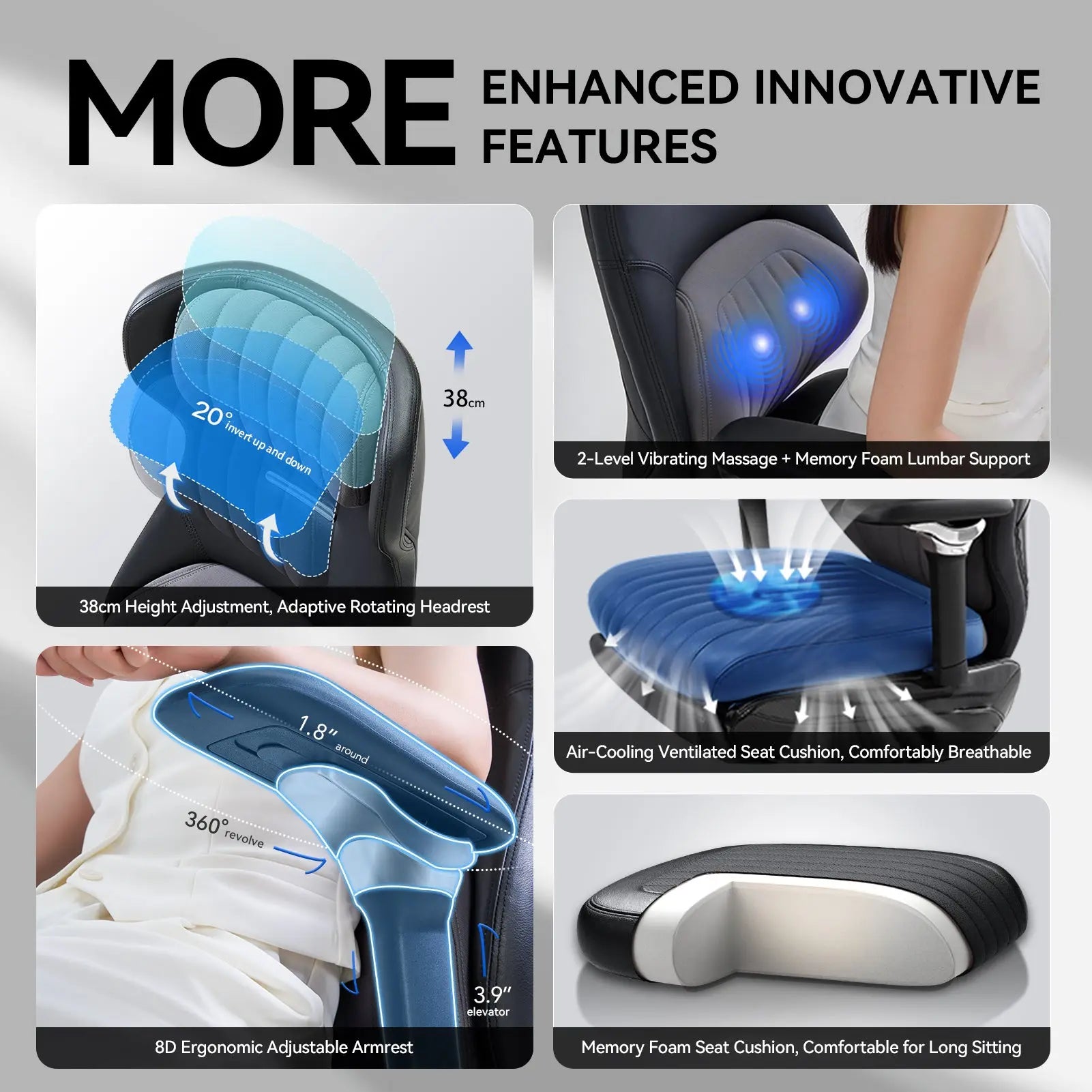 EMIAH GT100 Electric Ergonomics Leather Chair - EMIAH Store