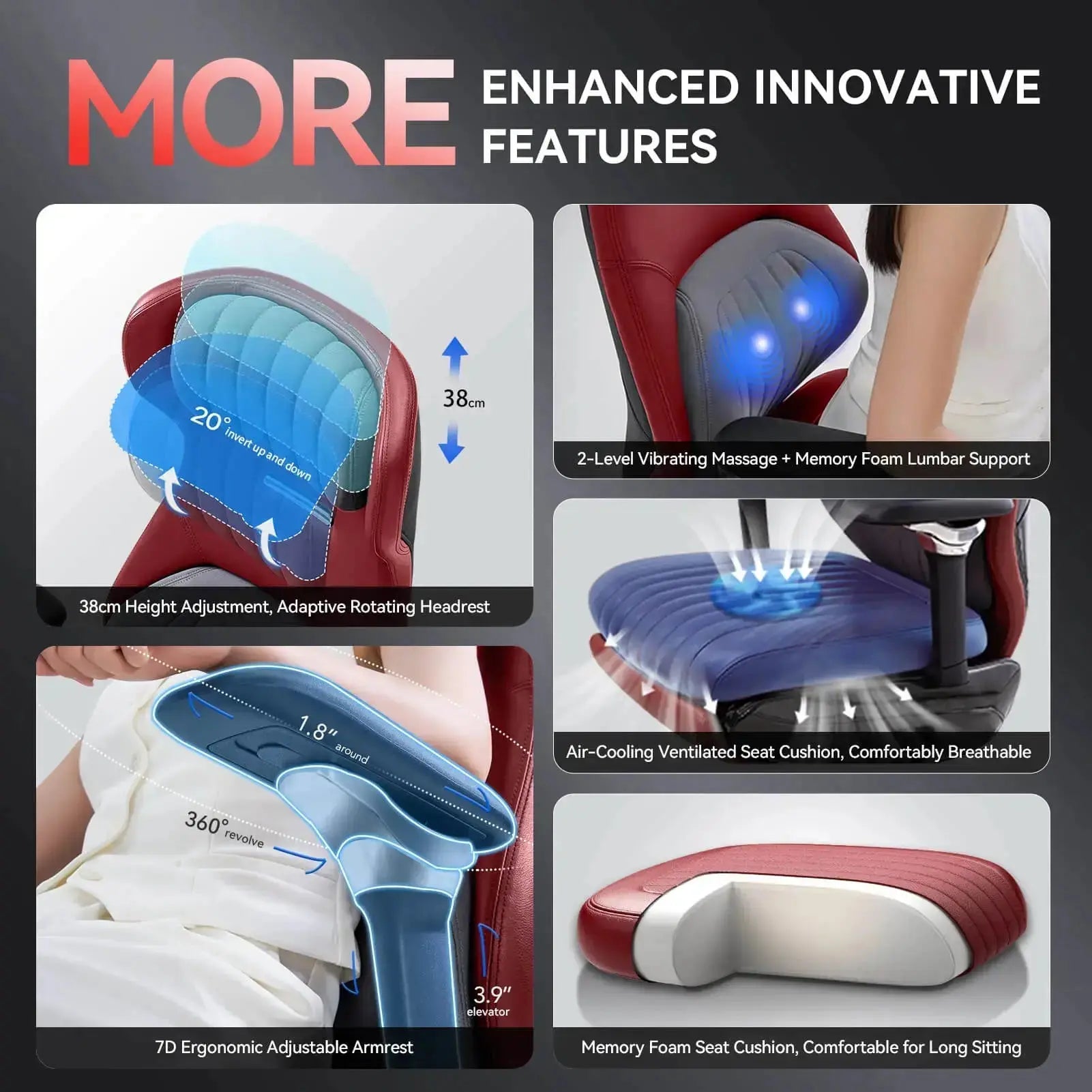 EMIAH GT100 Electric Ergonomics Leather Chair - EMIAH Store