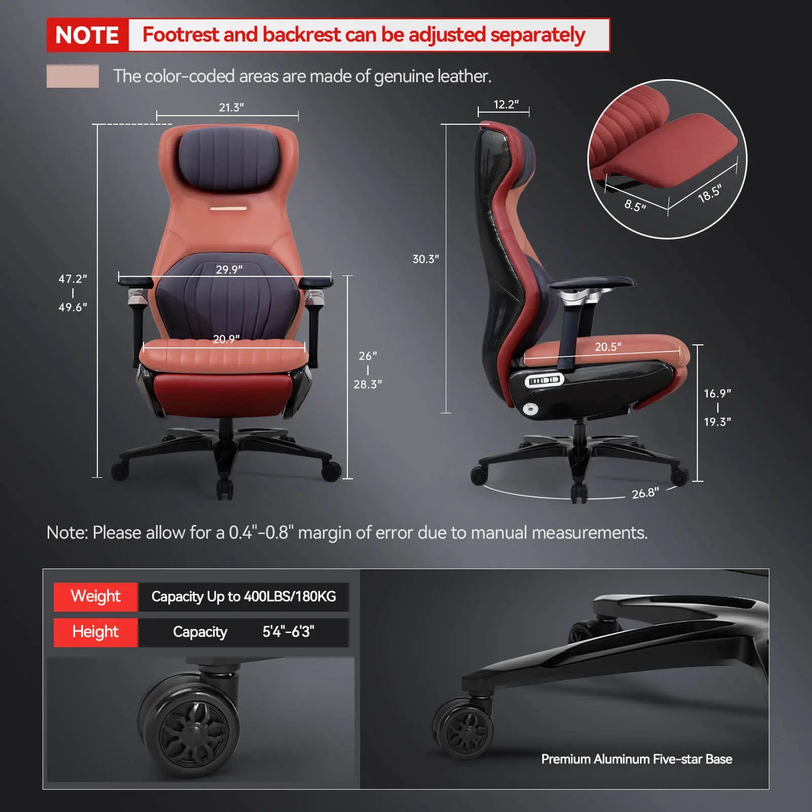 EMIAH GT100 Electric Smart Ergonomics Leather Chair EMIAH