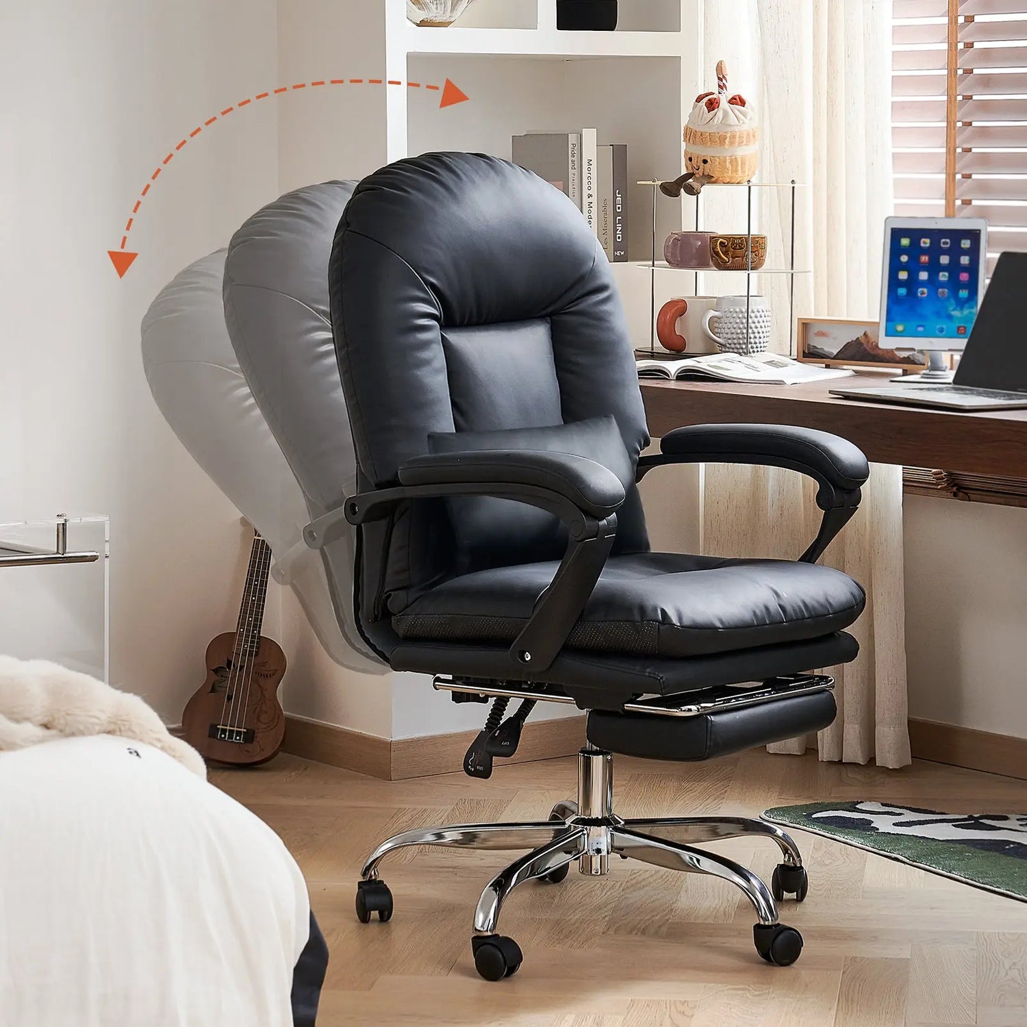 EMIAH C586 Ergonomic Ultra-Comfortable Office Chair with Foot Rest EMIAH