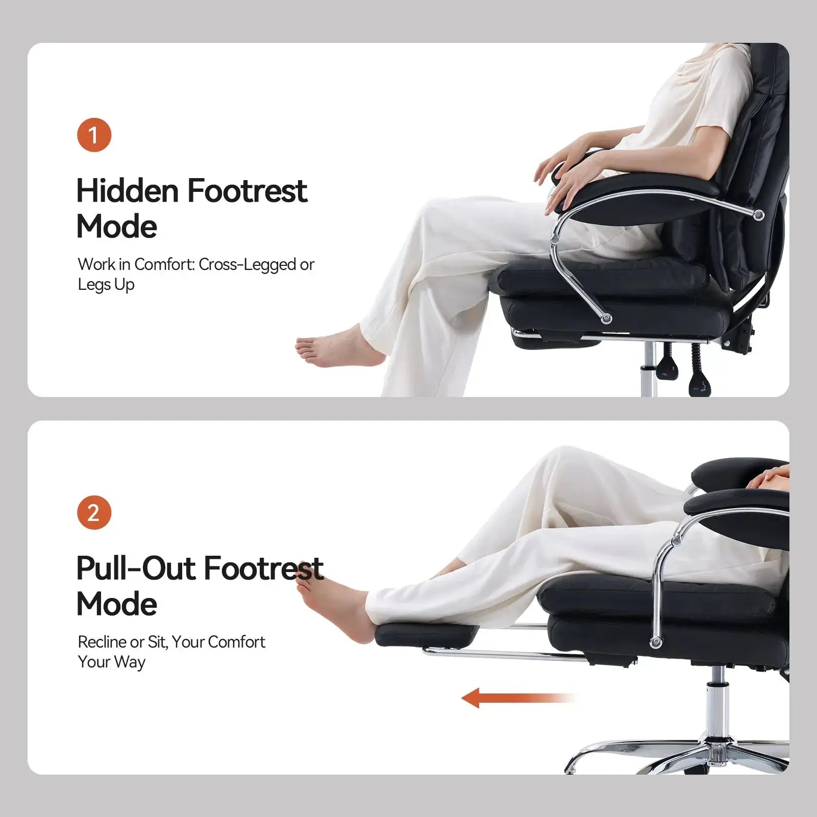 EMIAH C570 Comfortable Office Chair with Footrest - EMIAH Store 