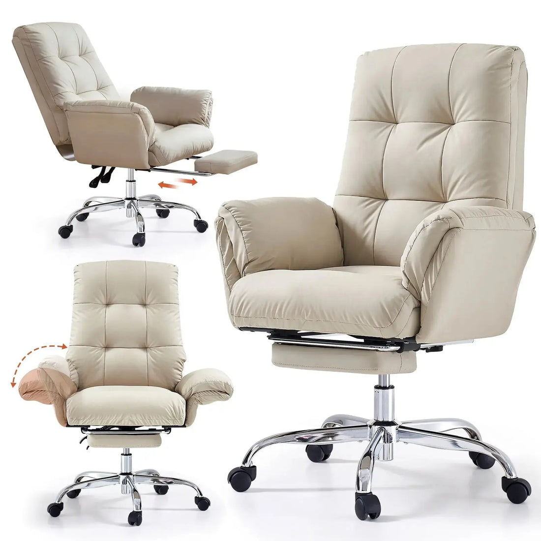 EMIAH C590 Comfy Ergonomic Office Chair with Footrest and Flip-up Arms EMIAH