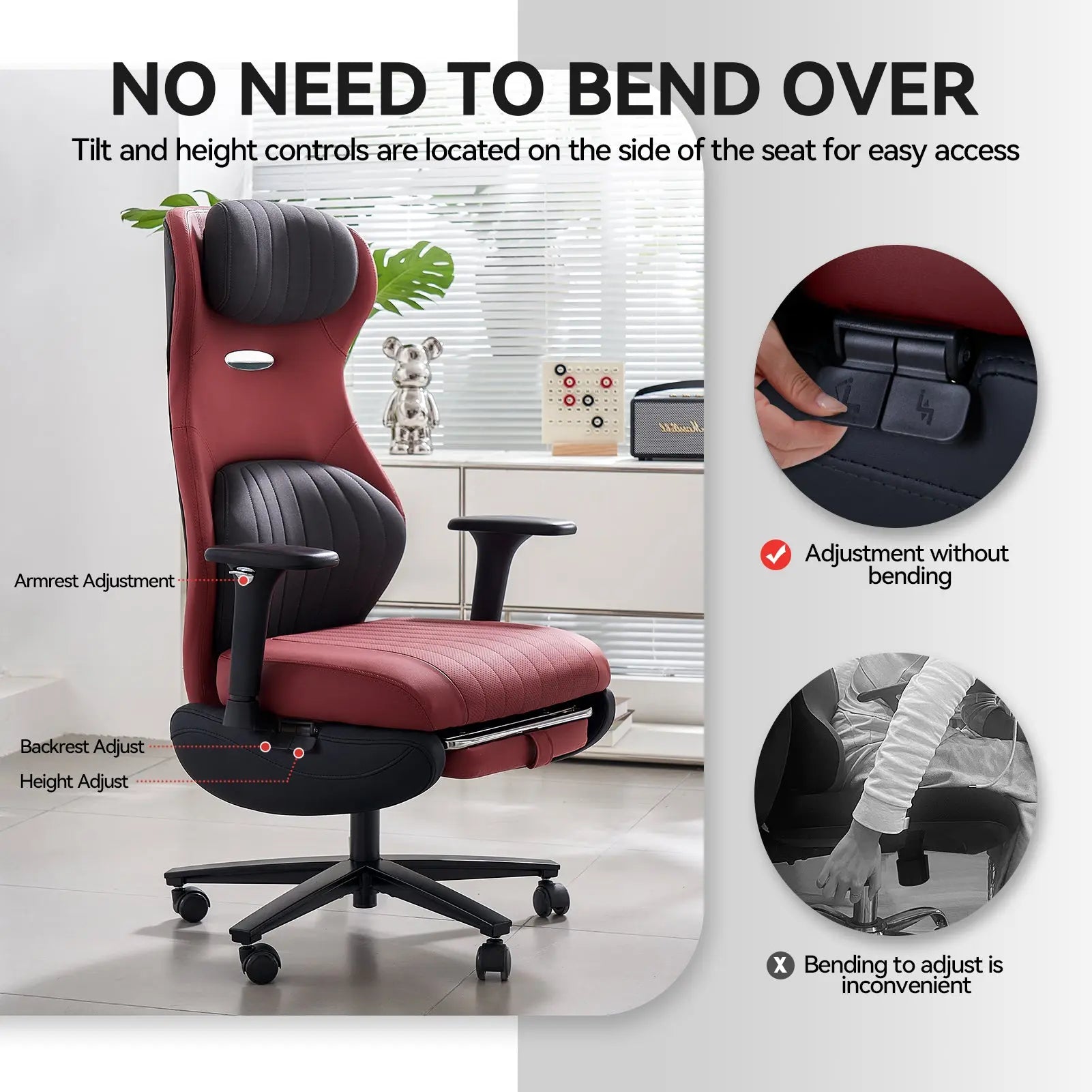 EMIAH GT100 Ergonomic Gaming Chair with Lumbar Support EMIAH