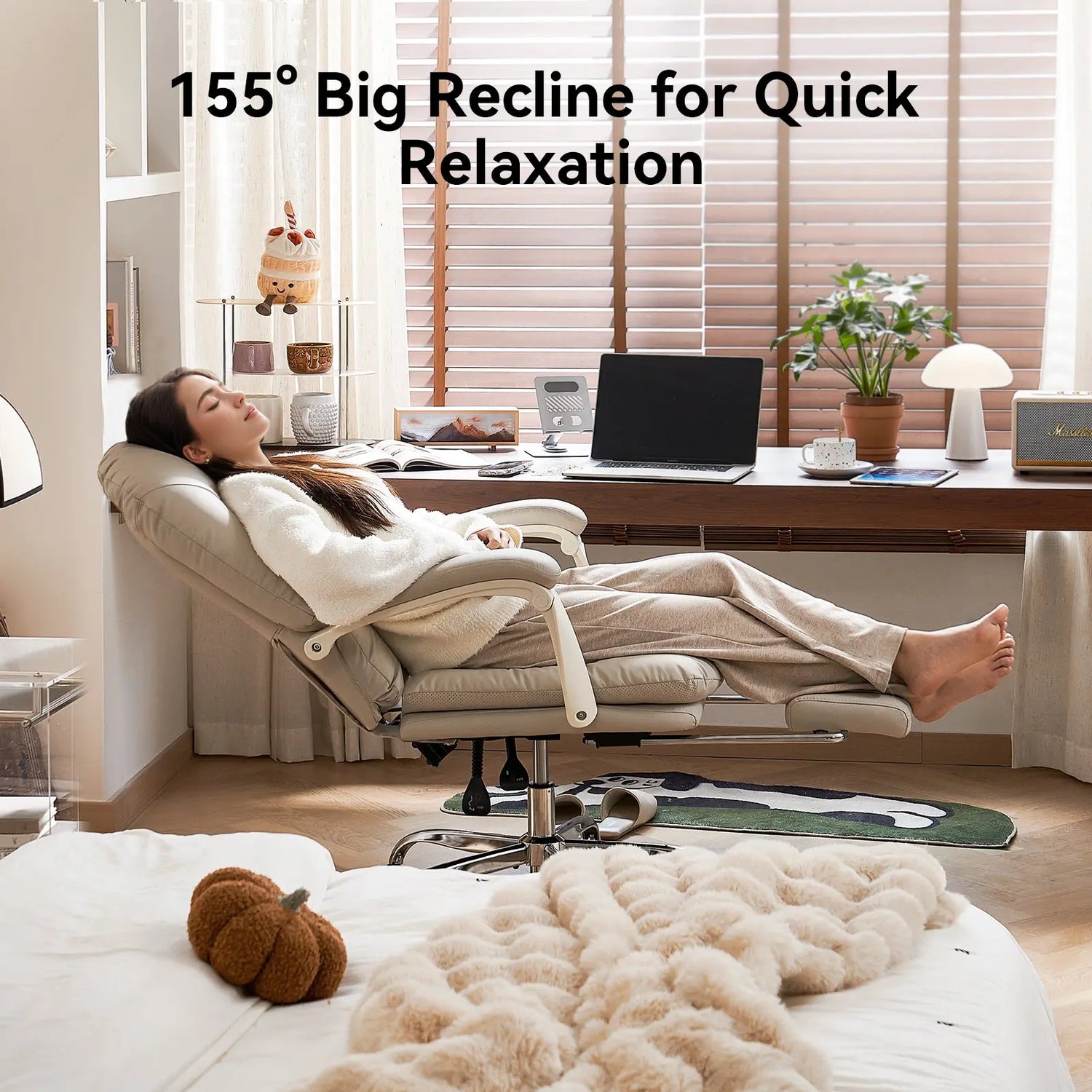 EMIAH C586 Ergonomic Ultra-Comfortable Office Chair with Foot Rest EMIAH