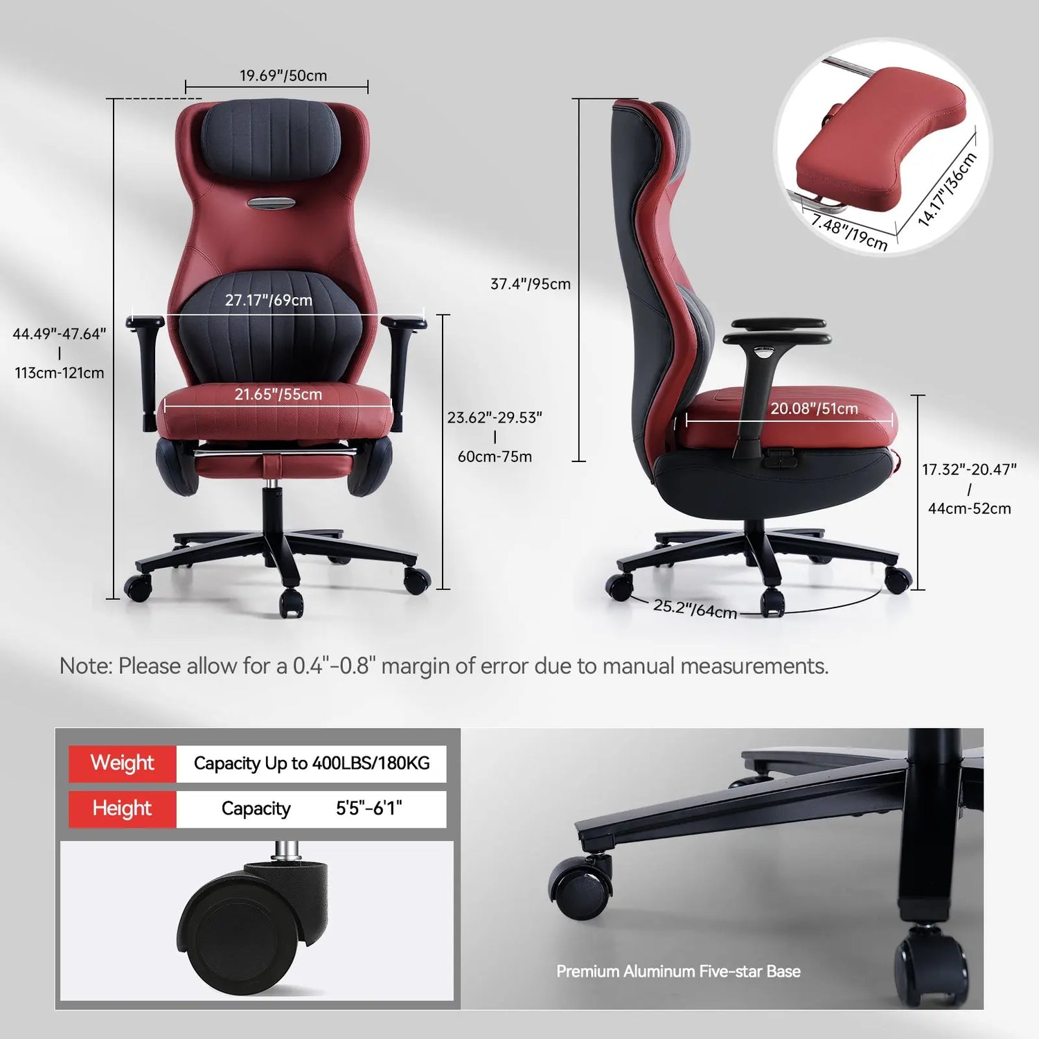 EMIAH GT100 Ergonomic Gaming Chair with Lumbar Support EMIAH
