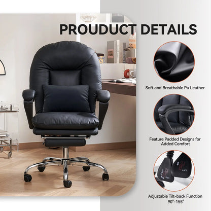 EMIAH C586 Ergonomic Ultra-Comfortable Office Chair with Foot Rest - EMIAH Store 