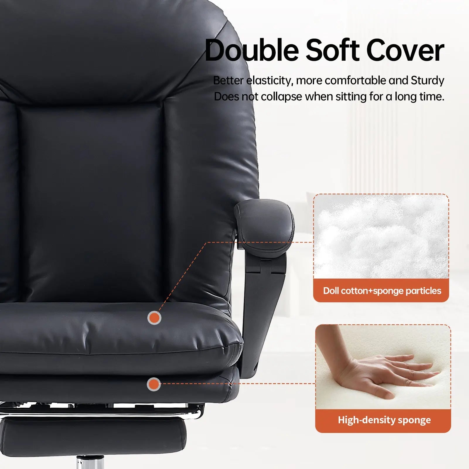 EMIAH C586 Ergonomic Ultra-Comfortable Office Chair with Foot Rest EMIAH