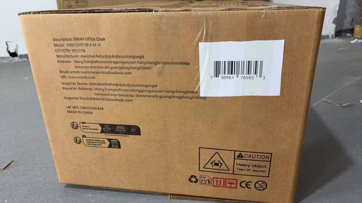 Sedia da ufficio ergonomica comoda EMIAH C590 con poggiapiedi e braccioli ribaltabili
