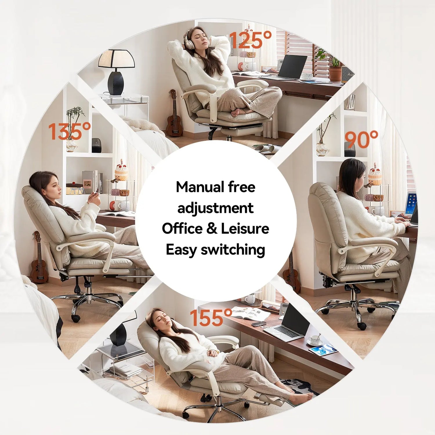 EMIAH C586 Ergonomic Ultra-Comfortable Office Chair with Foot Rest - EMIAH Store 