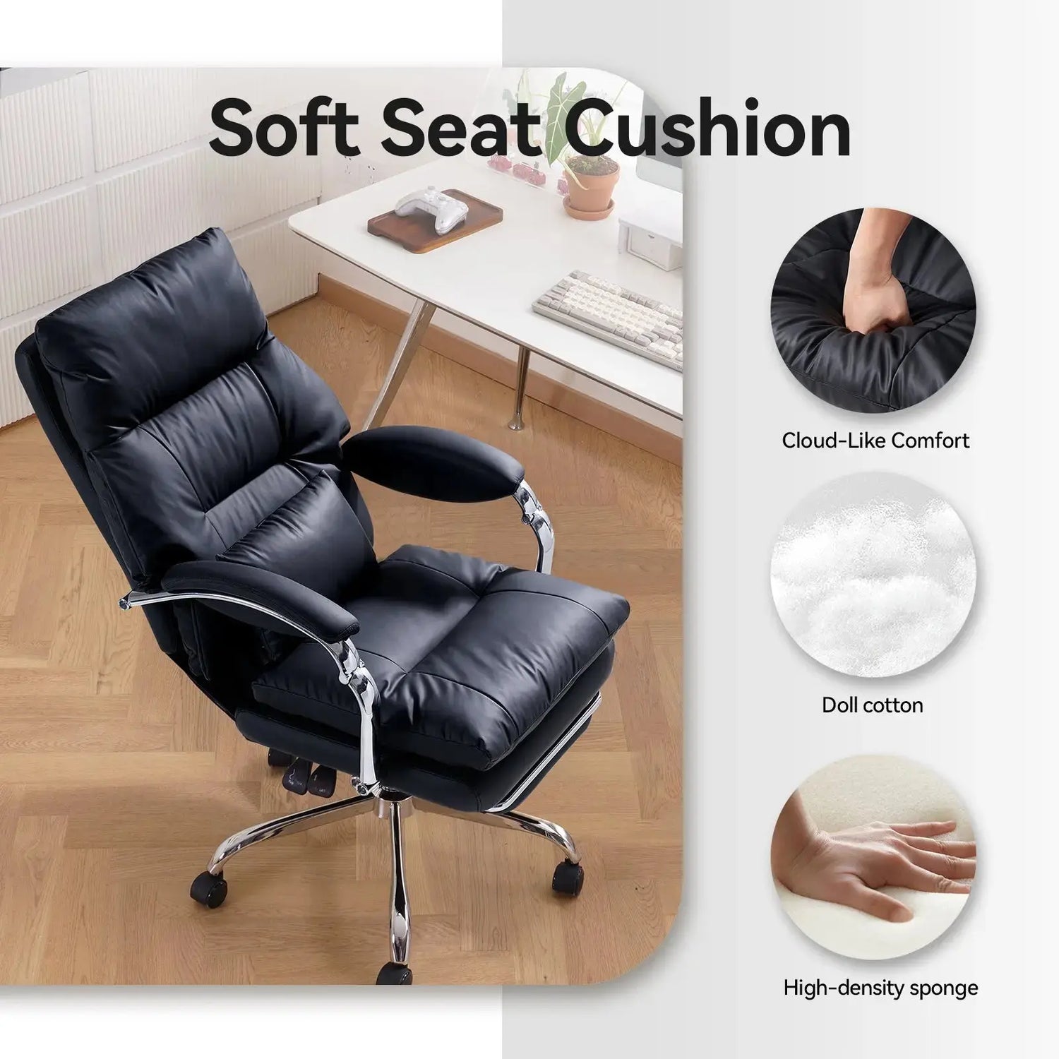 EMIAH C570 Comfortable Office Chair with Footrest - EMIAH Store 