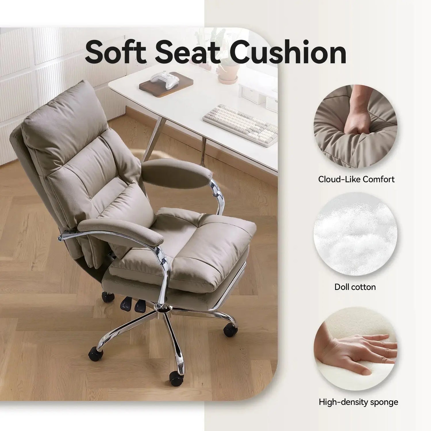 EMIAH C570 Comfortable Office Chair with Footrest - EMIAH Store 