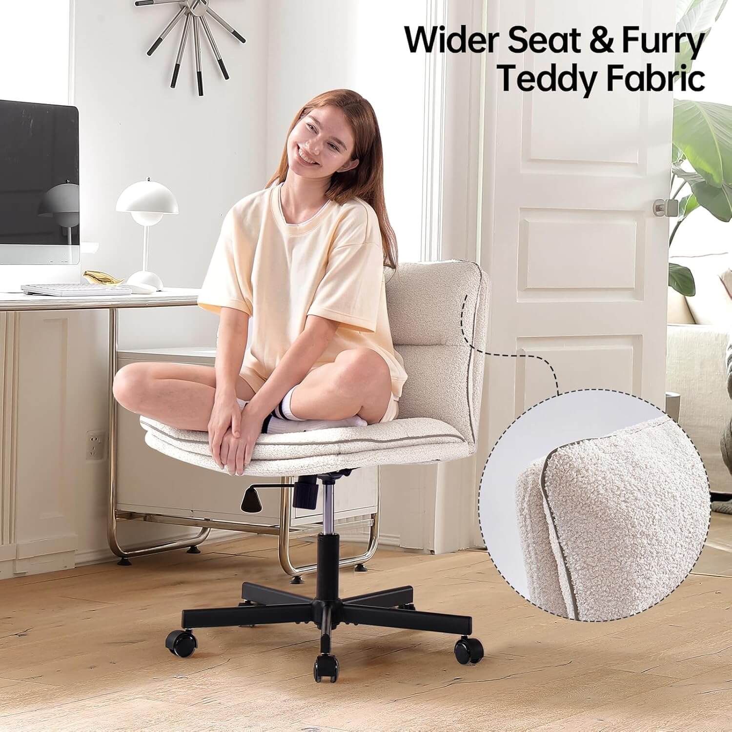 EMIAH 738 Armless Office Desk Chair