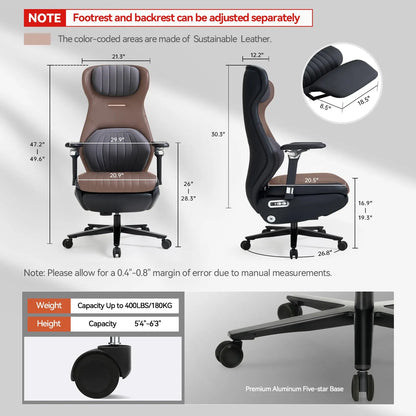 EMIAH GT100 Electric Ergonomics Leather Chair - EMIAH Store 