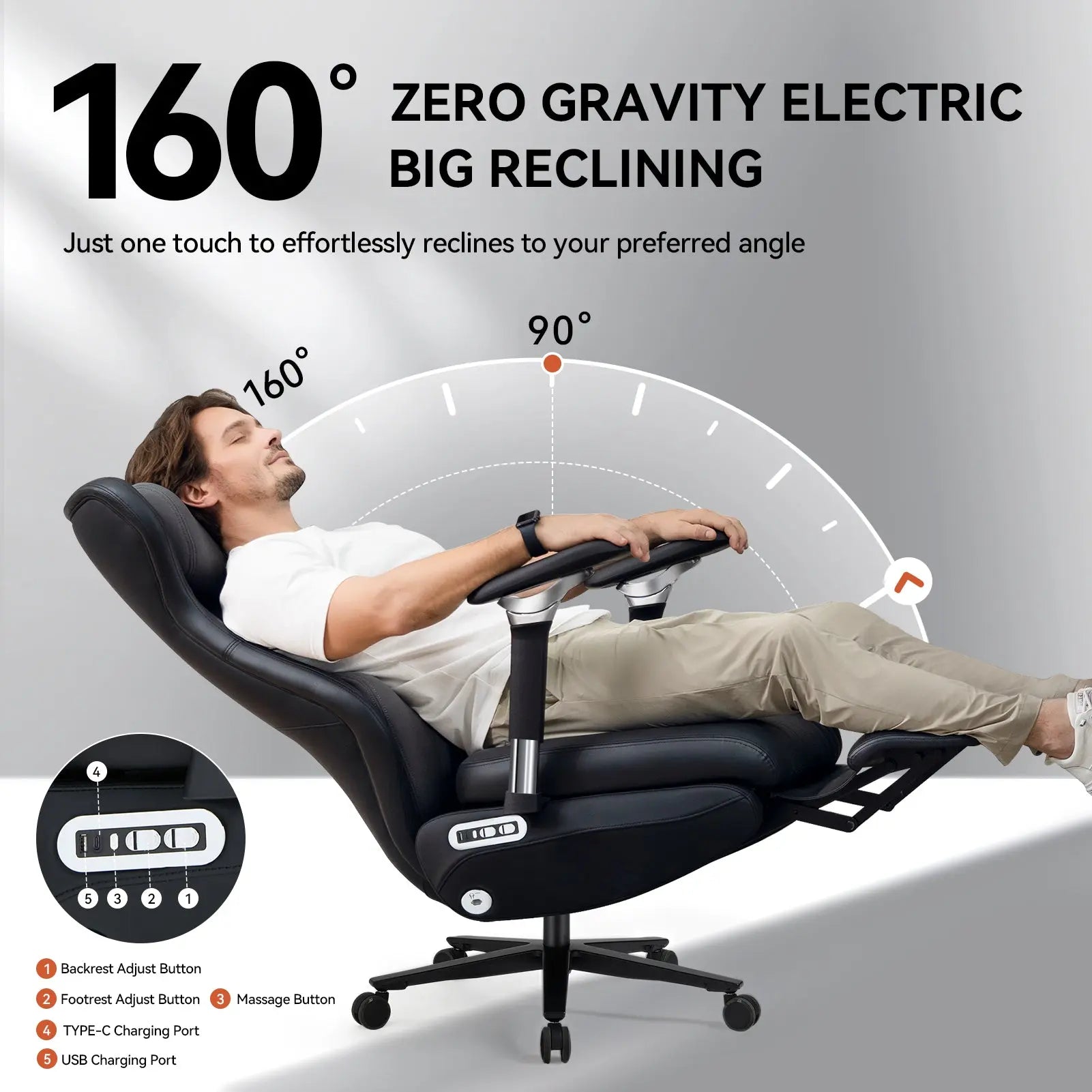 EMIAH GT100 Electric Ergonomics Leather Chair - EMIAH Store 
