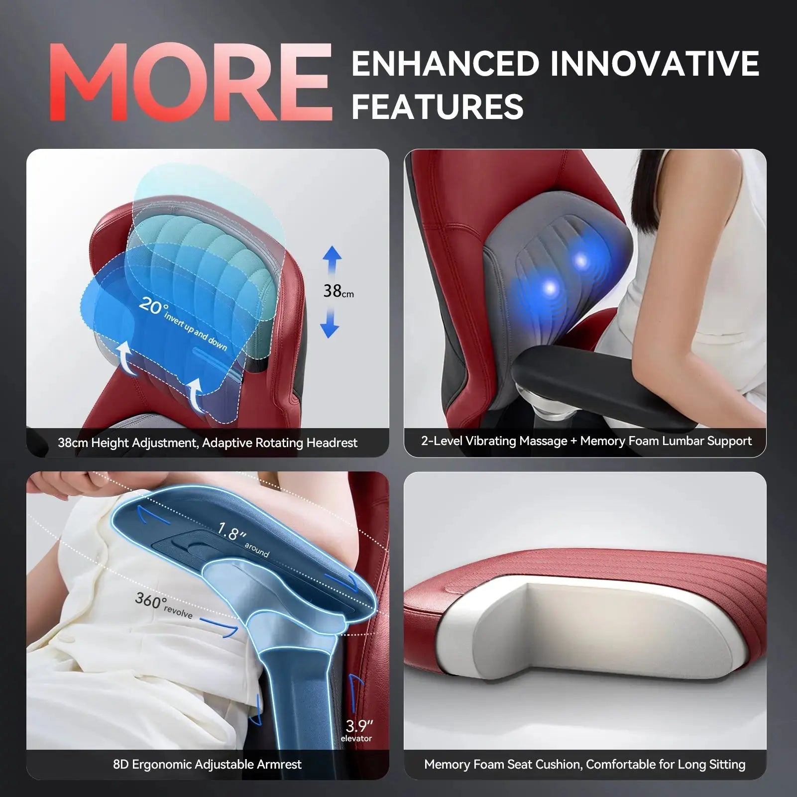 EMIAH GT100 Electric Ergonomics Leather Chair - EMIAH Store 