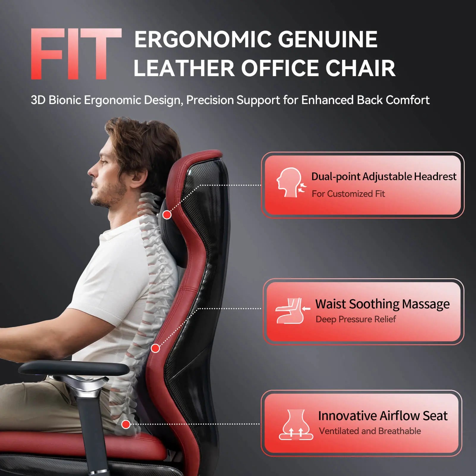 EMIAH GT100 Electric Smart Ergonomics Leather Chair EMIAH