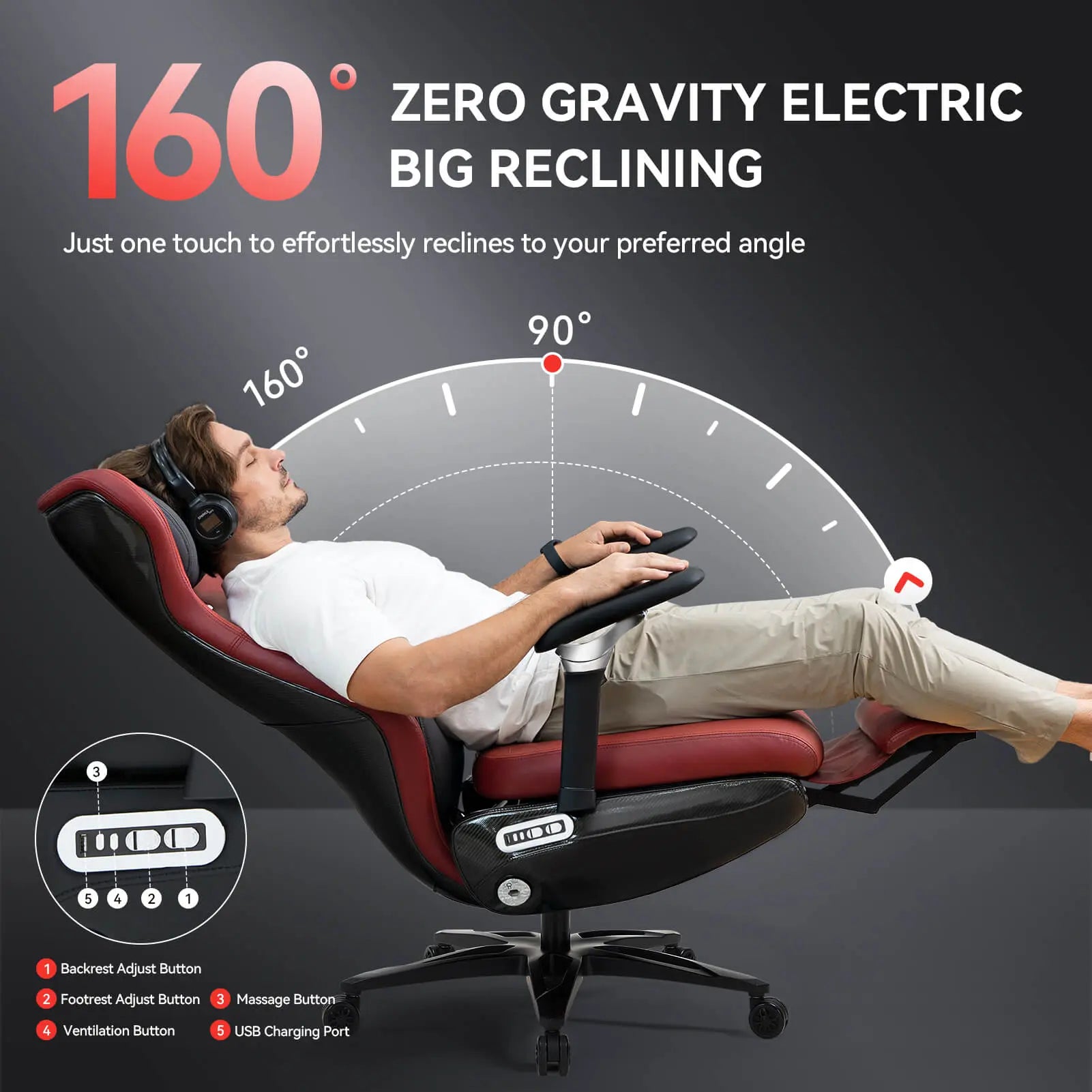 EMIAH GT100 Electric Smart Ergonomics Leather Chair EMIAH