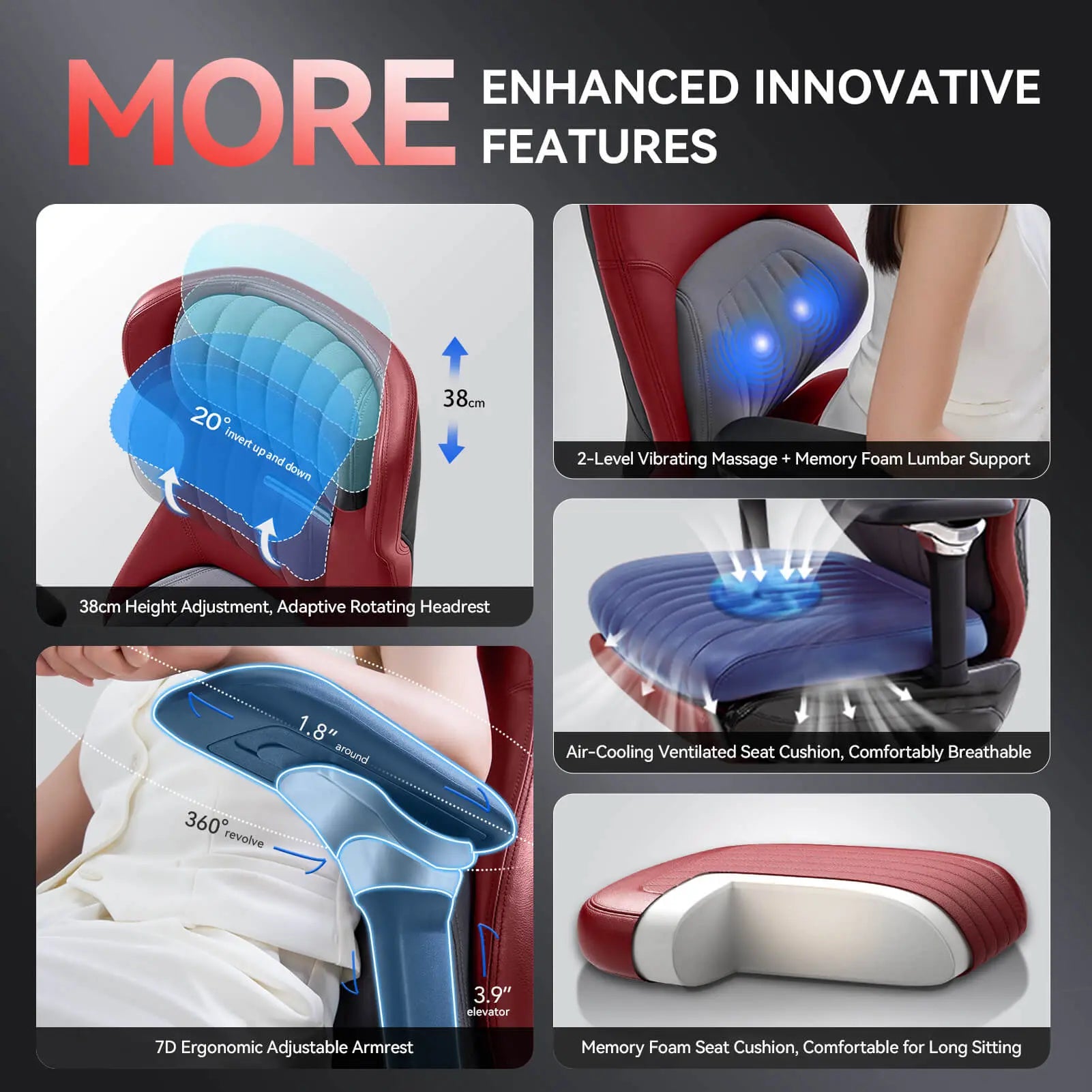 EMIAH GT100 Electric Smart Ergonomics Leather Chair EMIAH