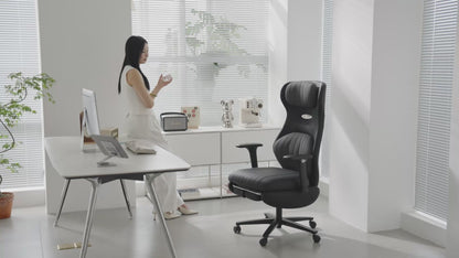 EMIAH GT100 Ergonomischer Gaming-Bürostuhl mit Fußstütze 